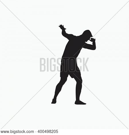 Dab Style Celebration Side View - Soccer Goal Celebration Silhouette - Shot, Dribble, Celebration An
