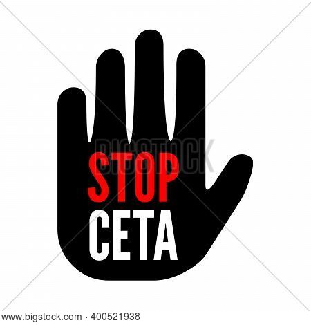Stop Ceta Symbol With A White Background