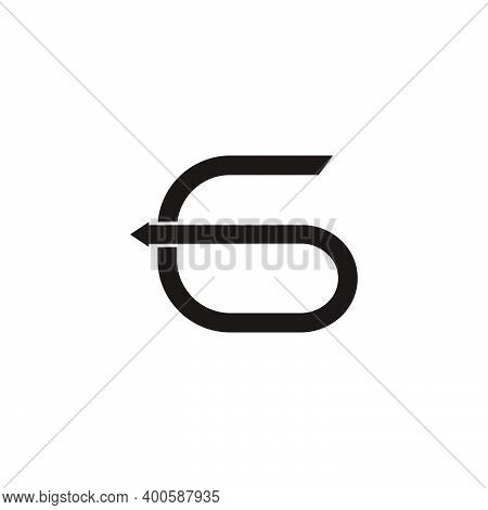 Abstract Letter G Simple Motion Arrow Geometric Loop Logo Vector