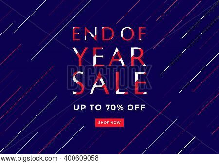 End Of Year Sale Banner. Sale Banner Template Design.