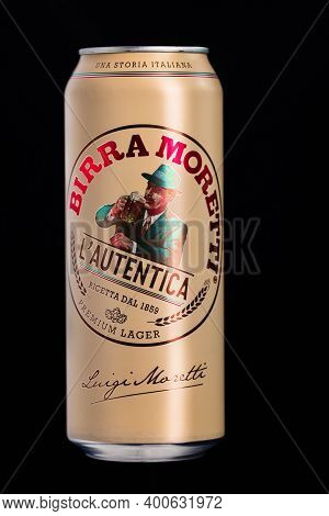 Birra Moretti, A Premium Lager Beer Produced By Italian Brewing Company Now Owned By Heineken Intern