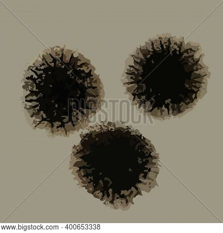 On A Greenish Background Depicts Black Mold - 