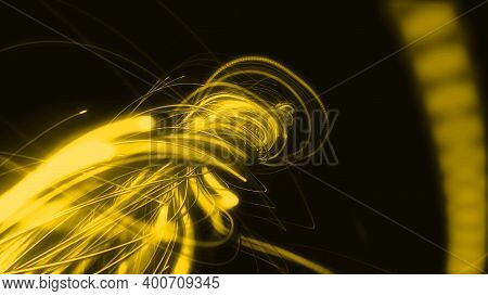 Glowing Lines Rainbow Flow Multi Color Strings, Shining Rays Backdrop Illustration Wallpaper Elegant