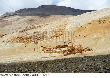 Mountains Of The Himalayas, Young Beautiful High Mountains Of Tibet.