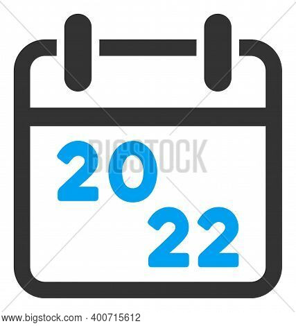 Raster 2022 Calendar V5 Illustration. An Isolated Illustration On A White Background.