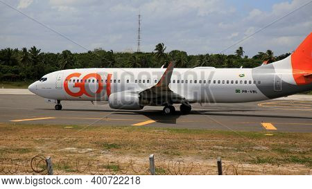 Aircraft On The Runway Of Salvador Airport