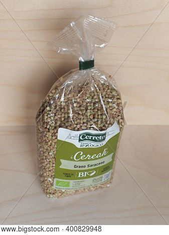Reggio Emilia - Dec 2020: Packet Of Cerreto Buckweath