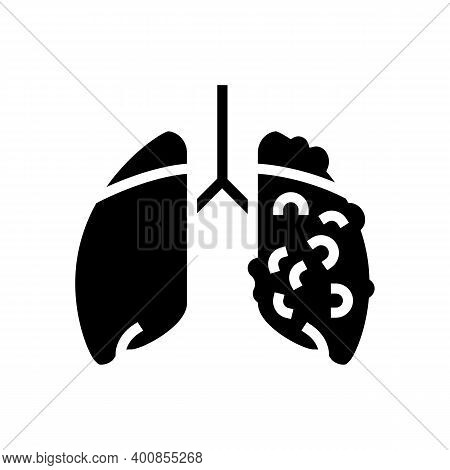 Ards Respiratory Disease Glyph Icon Vector. Ards Respiratory Disease Sign. Isolated Contour Symbol B
