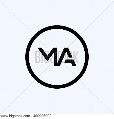 Initial Ma Letter Logo Vector Template. Abstract Letter Ma Logo Design. Minimalist Linked Letter Tre
