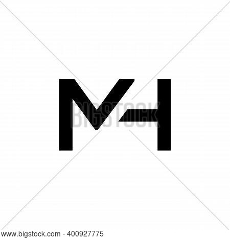 Initial Mh Letter Logo Vector Template. Abstract Letter Mh Logo Design. Minimalist Linked Letter Tre