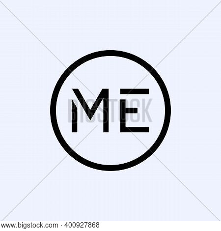 Initial Me Letter Logo Vector Template. Abstract Letter Me Logo Design. Minimalist Linked Letter Tre