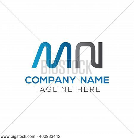 Initial Mn Letter Logo Design Vector Template. Abstract Letter Mn Logo Design