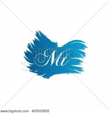 Initial Mt Letter Logo Design Vector Template. Abstract Letter Mt Logo Design