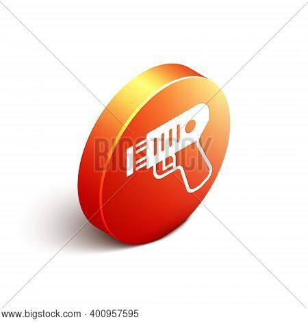 Isometric Police Electric Shocker Icon Isolated On White Background. Shocker For Protection. Taser I