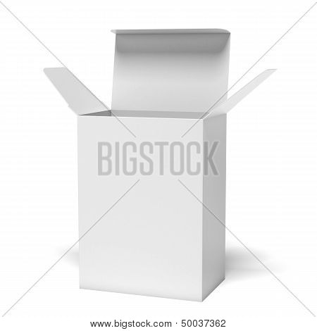 White opened box