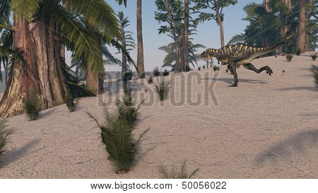 aucasaurus in jungle