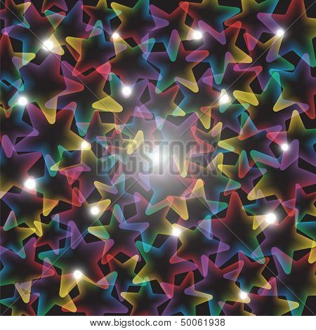 Rainbow Stars With Lights