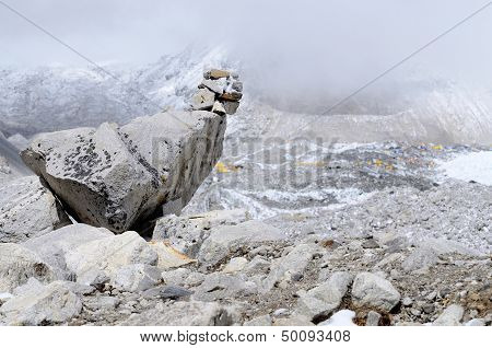 Path Sign On Everest Base Camp Trek,himalayas,nepal,asia