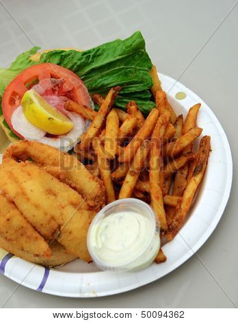 Fish Sandwich And Fries