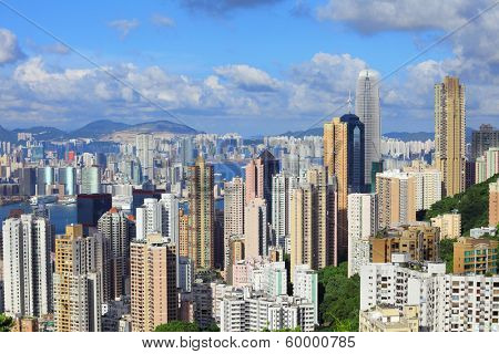 Hong Kong city from peak