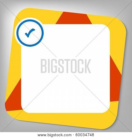 Red And Yellow Box For Any Text With Check Box