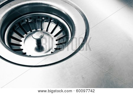 A Stainless Steel Kitchen Sink Drain