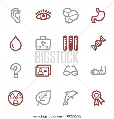Medicine web icons set