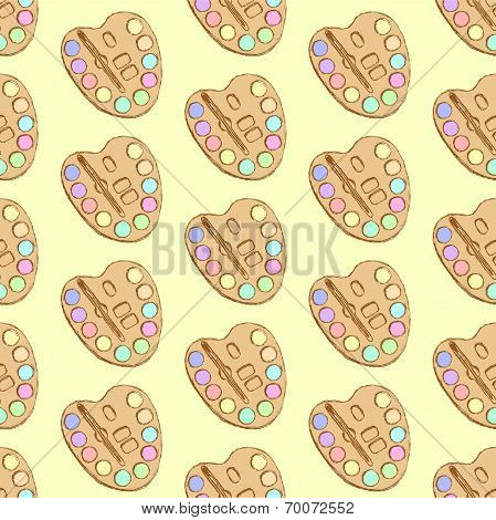 Sketch watercolor paint, seamless pattern
