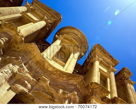 Ancient temple in Petra, Jordan
