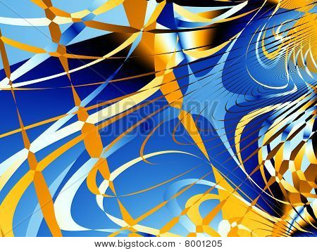 solen storm på vand - abstrakt