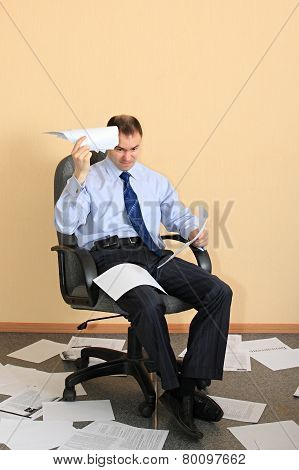 A man is in despair.