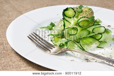 Cucumber salad with herbs
