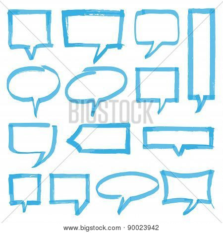 Highlighter Speech Bubbles Design Elements