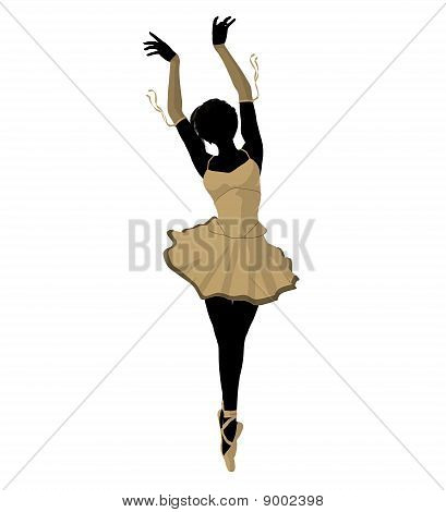 Silhueta de ilustração de bailarina