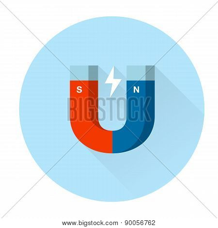 The flat magnet icon