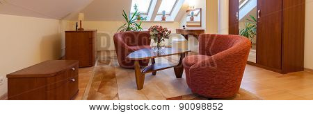 Wooden Furniture In Living Room