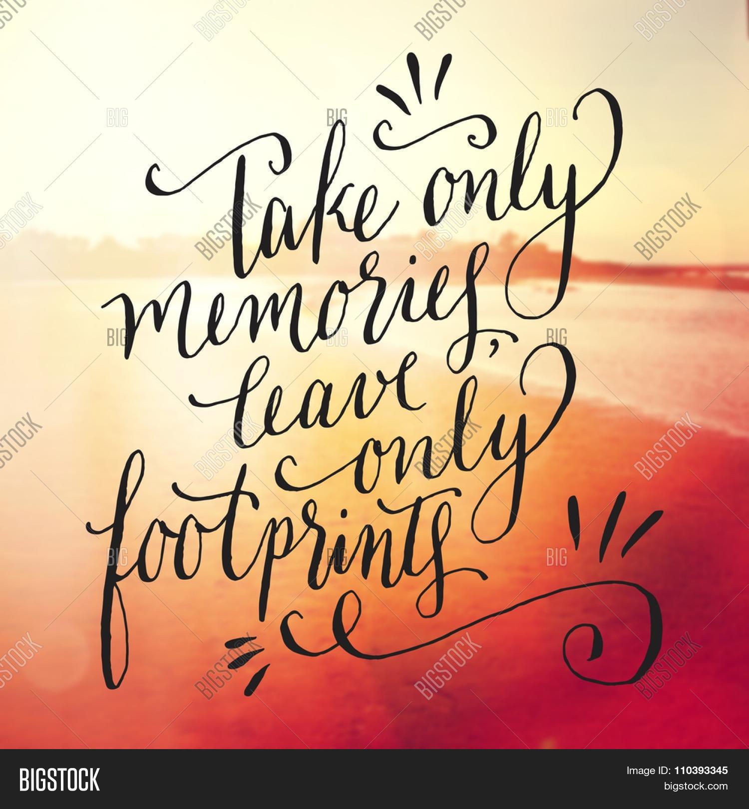 Leave Only Footprints Quote Inspirational Image & Photo (Free Trial) | Bigstock