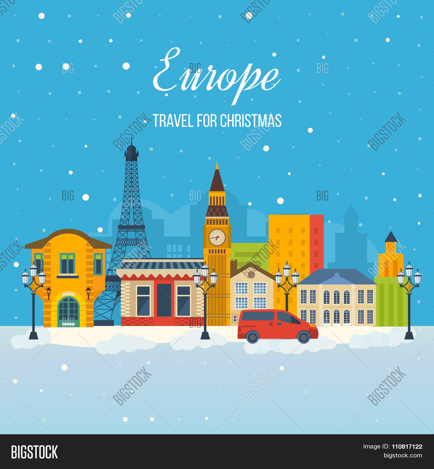 travel europe vector photo free trial bigstock christmas invitation card design