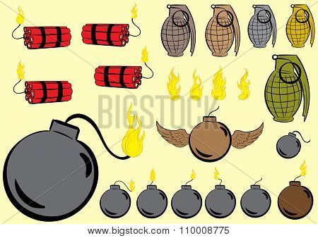 Clipart explosive subjects