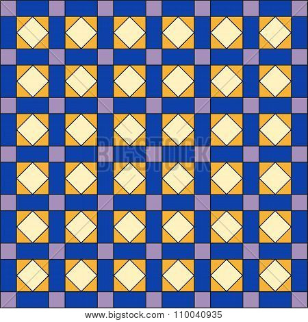 Stained glass with rhombs