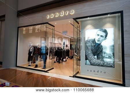 SINGAPORE - NOVEMBER 08, 2015: interior of The Shoppes at Marina Bay Sands. The Shoppes at Marina Bay Sands is one of Singapore's largest luxury shopping malls