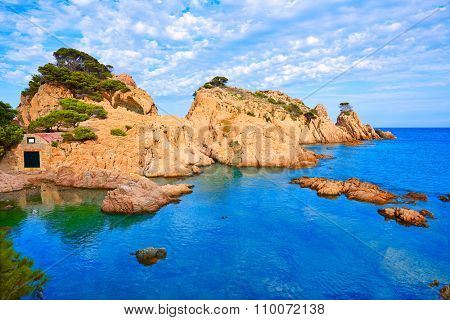 Aigua Xelida beach Cala in Tamariu Parafrugell of Girona at Catalonia Spain