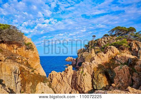 Aigua Xelida beach Cala in Tamariu Parafrugell of Girona at Catalonia Spain