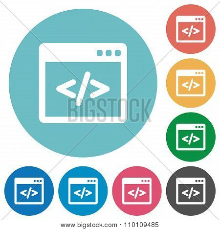 Flat Programming Code Icons