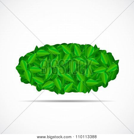 Natural Green Leaves Background. Vector Illustration