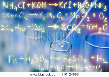 laboratory test tubes , science research equipment