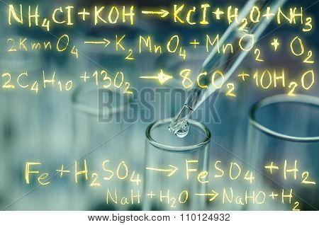 science laboratory test tubes , science laboratory research concept