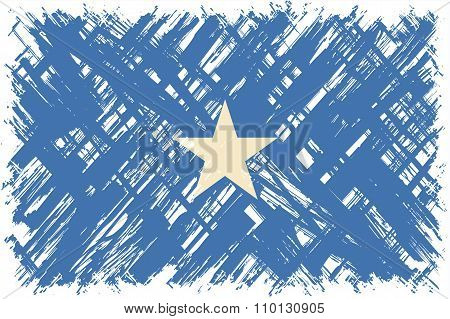 Somalian grunge flag. Vector illustration.
