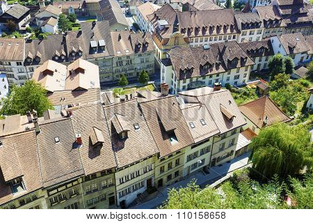 Roofs Of Fribourg In Switzerland