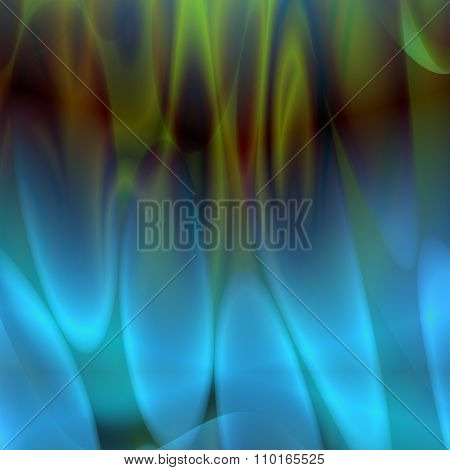 Abstract drops of water and spruts of flame